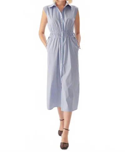 Exquise Classic Trinity Dress In Blue Stripe In Multi