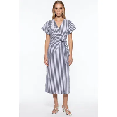 Exquise Collins Midi Dress In Blue
