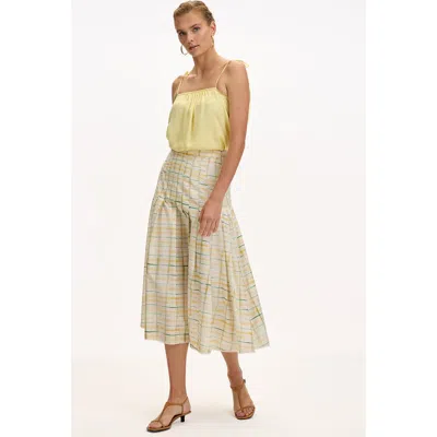 Exquise Cora High Waist Woven Midi Skirt In Multi