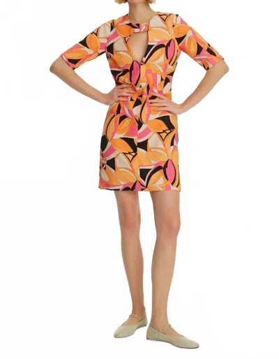 Exquise Cut-out Front Mini Dress In Original Print In Multi