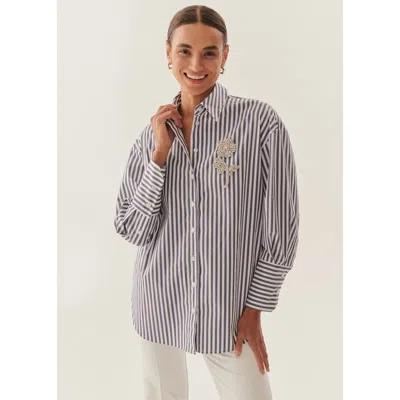 Exquise Daniela Poplin Shirt In Blue