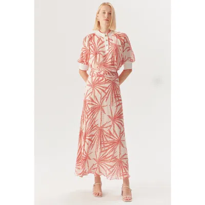 Exquise Drawstring Waist Midi Skirt In Multi