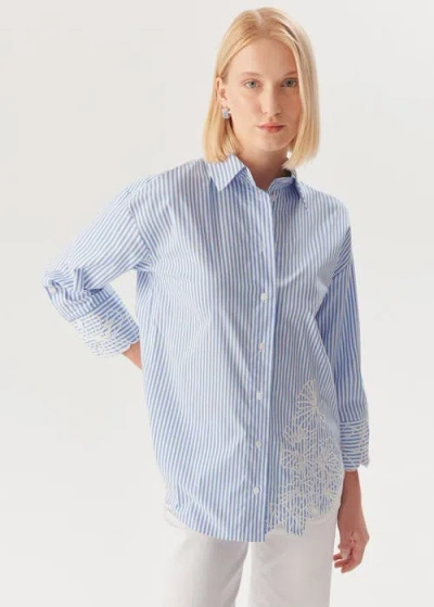 Exquise Eden Long Sleeve Shirt In Blue