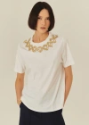 Exquise Elise Modern Luxe Accent Tee In White