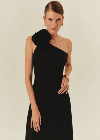 Exquise Emmy Midi Dress In Black
