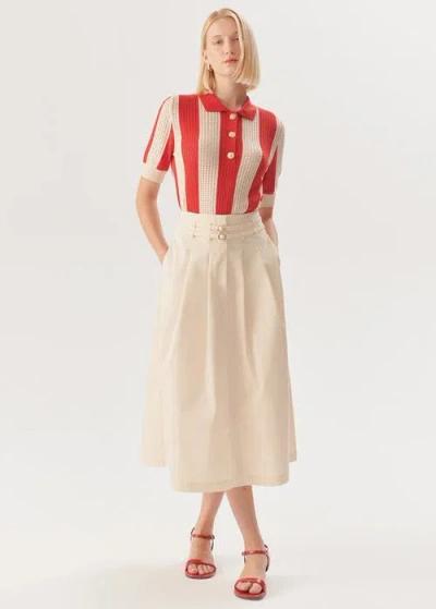 Exquise Evelynn Midi Skirt In Neutral
