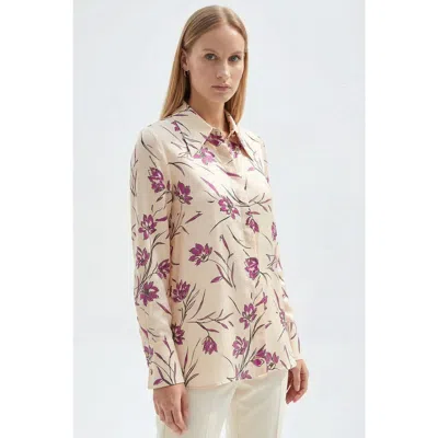 Exquise Floral Long Shirt In Multi