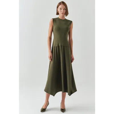 Exquise Hadlee Midi Dress In Green