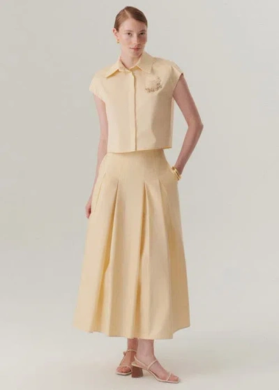 Exquise Hadley Midi Skirt In Orange