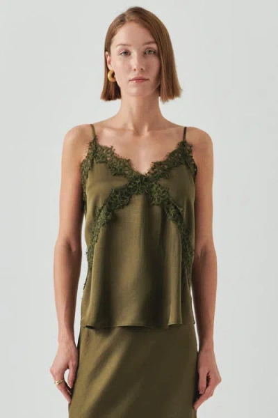 Exquise Hana V Neck Camisole Blouse In Green