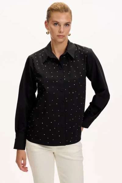 Exquise Jamie Plaid Shirt In Black