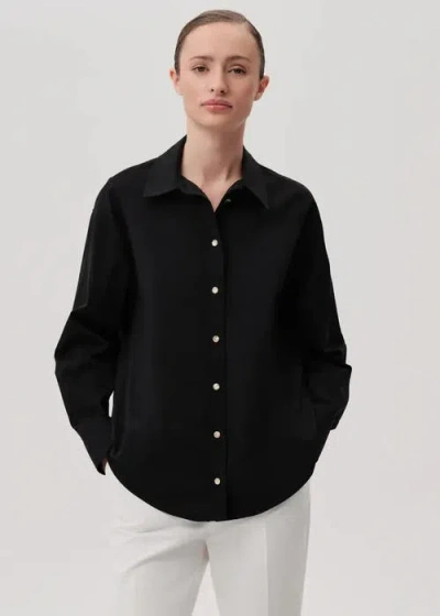 Exquise Jewel Cotton Shirt In Black