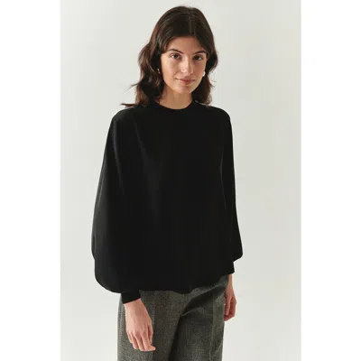 Exquise Joelle Long Sleeve Blouse In Black