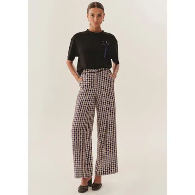 Exquise Julianna Chic Fluid Wide Leg Pants In Blue