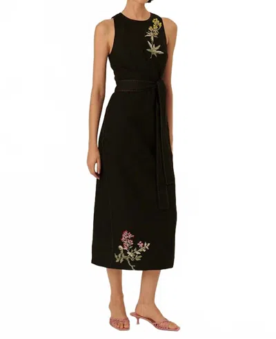 Exquise Julieta Midi Dress In Black