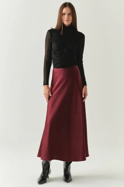 Exquise Justice A Line Midi Skirt In Black