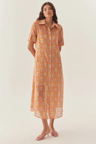 Exquise Kailani Midi Dress In Brown
