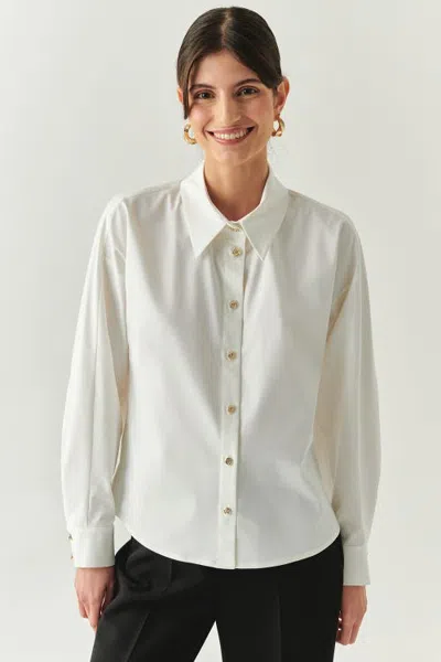 Exquise Kamari Raglan Sleeve Shirt In White