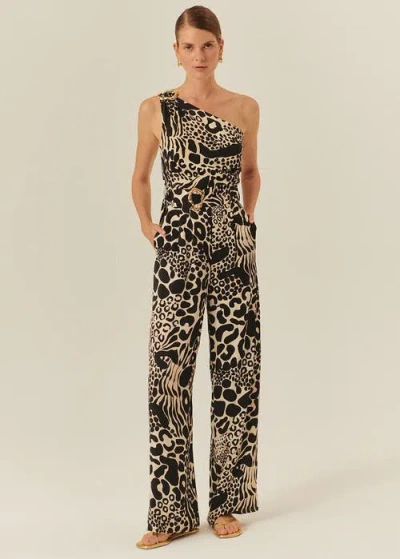 Exquise Katalina Jumpsuit With Belt In Black