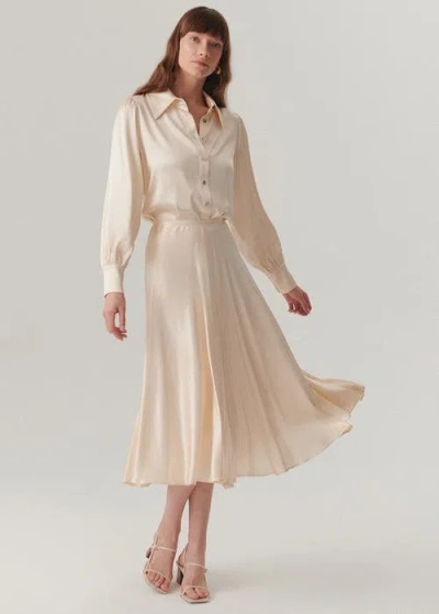 Exquise Kehlani Midi Skirt In Neutral