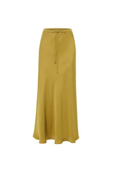 Exquise Liv Midi Skirt In Yellow