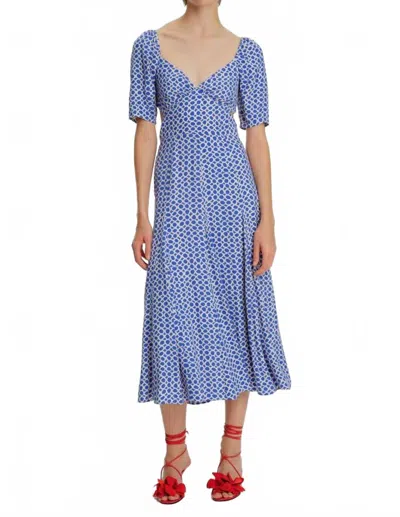 Exquise Low Cut Detail Patterned Dress In Original Print