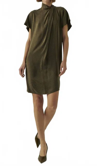 Exquise Martha Mini Dress In Khaki In Green