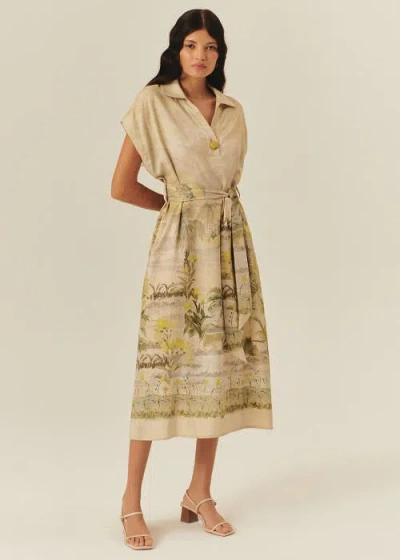 Exquise Matilda Midi Dress In Brown