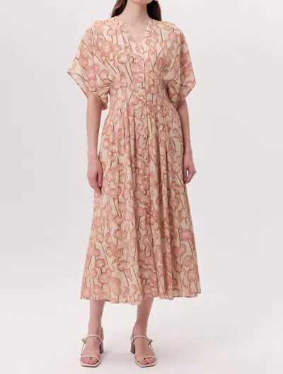 Exquise Mattie Midi Dress In Beige In Neutral