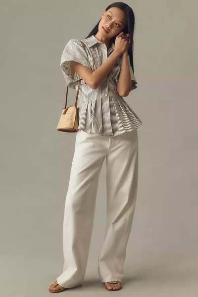 Exquise Maven Pleated Blouse In Multicolor