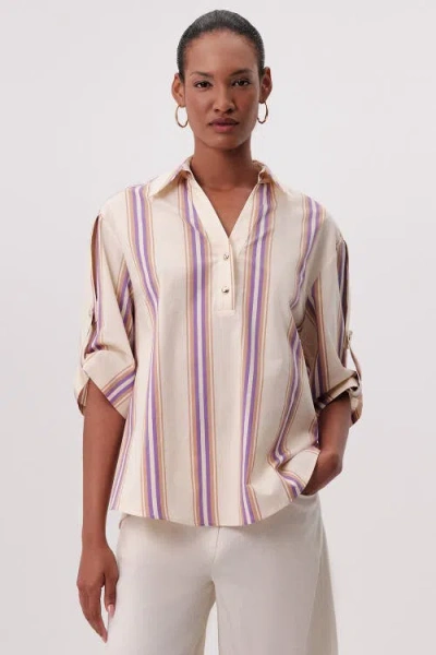 Exquise Melissa Short Sleeve Blouse In Multi