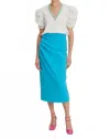Exquise Midi-length Crepe Skirt In Blue