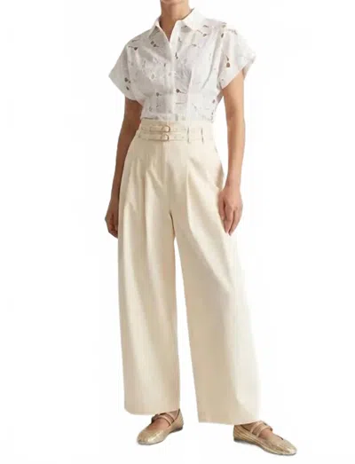 Exquise Owen Wide Leg Pants In Beige In Neutral