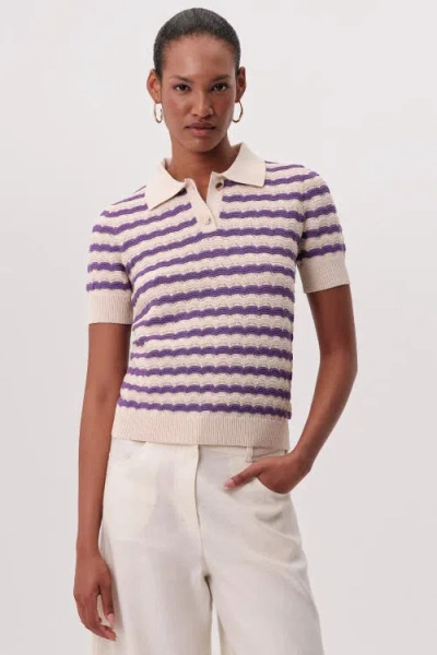 Exquise Priscila Polo Knit Blouse In White