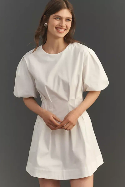 Exquise Puff-sleeve Mini Dress In Multi