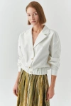 Exquise Romina Collar Jacket In White