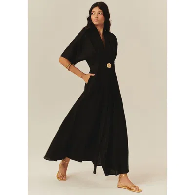 Exquise Samara Maxi Dress In Black