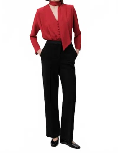 Exquise Sandy Long Sleeve Blouse In Red