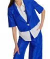 Exquise Short Jacket In Sax In Blue
