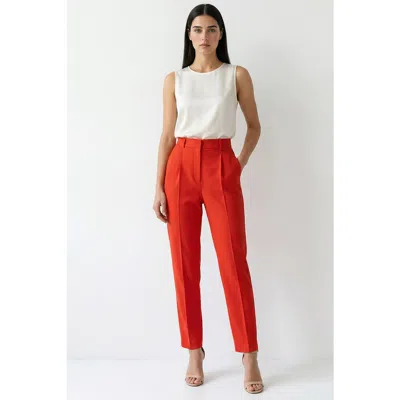 Exquise Slouch Trousers In Red
