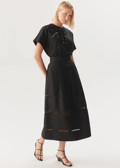 Exquise Sydney Midi Skirt In Black