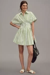 Exquise The Tobie Button-front Pleated Shirt Dress By : Mini Edition In Green