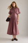 Exquise The Tobie Button-front Pleated Shirt Dress By  In Multi