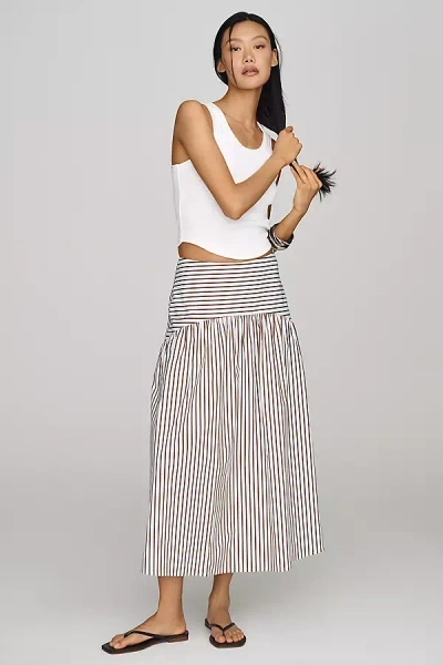Exquise The Tobie Drop-waist Skirt By  In Blue
