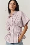 Exquise The Tobie Pleated Blouse By : Short-sleeve Edition In Multicolor
