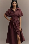 Exquise The Tobie Shirt Dress By  In Burgundy