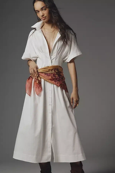 Exquise The Tobie Shirt Dress By  In White