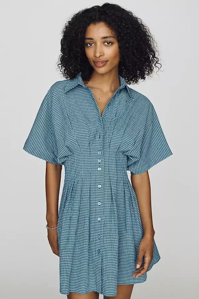 Exquise Tobie Mini Shirt Dress By  In Blue