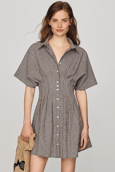 Exquise Tobie Mini Shirt Dress By  In Brown