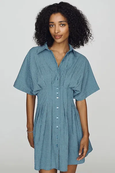 Exquise Tobie Mini Shirtdress By  In Blue